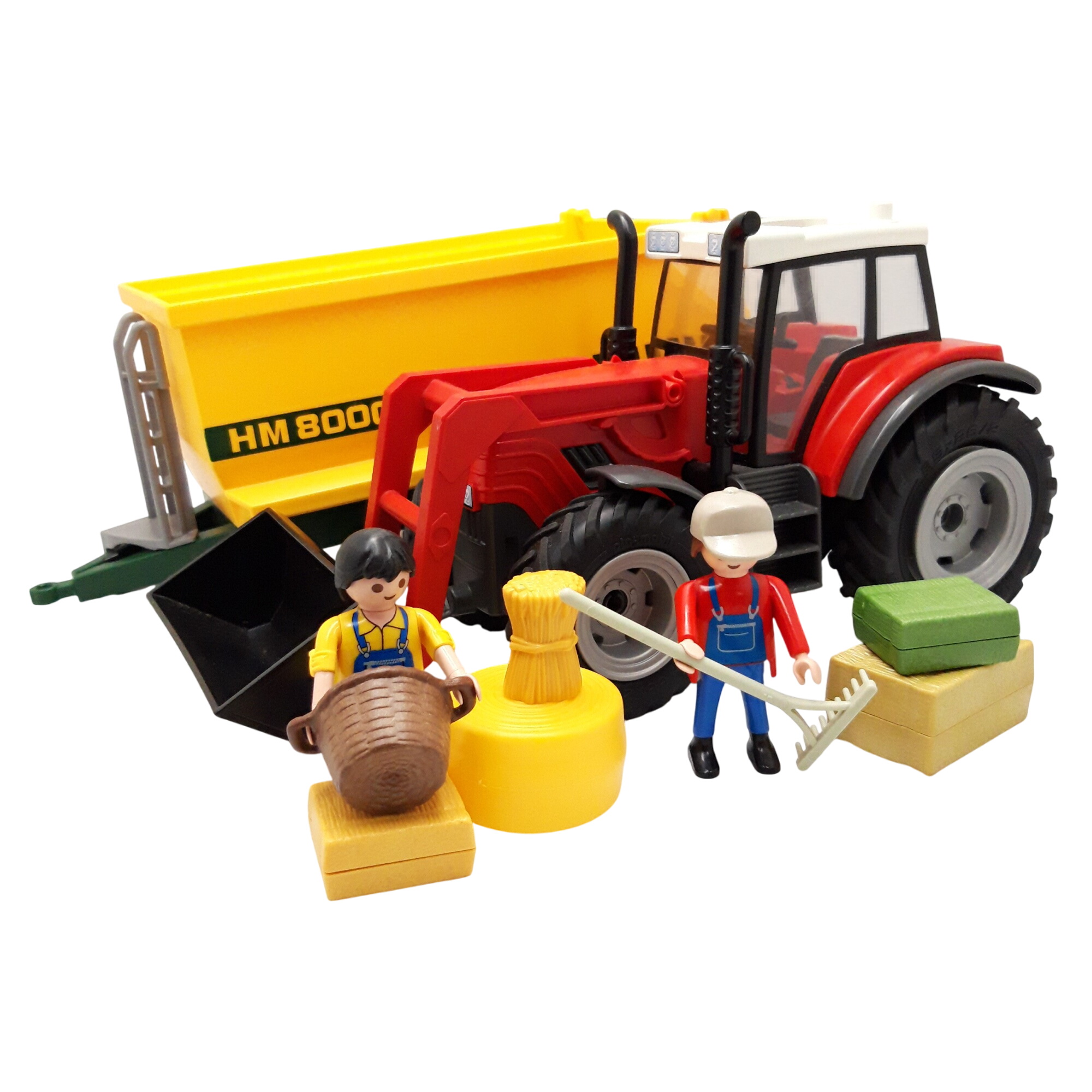 Playmobil 'Grand tracteur avec remorque' référence 70131, 11 pièces Bon état -  reconditionné disponible sur Label Emmaüs